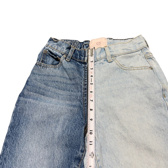 Revice Jeans Womens 25 Yin Yang Crop Two Toned Retro Front To Back Zipper Denim - Picture 7 of 13
